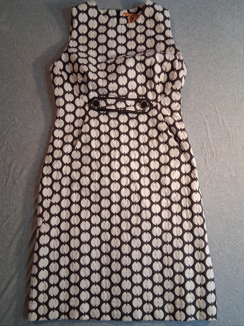 Tory Burch Clea Brown Polka Dot Sheath Dress